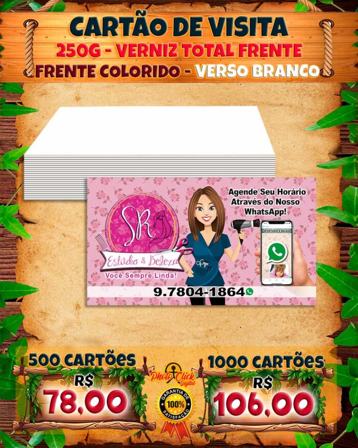 0100 CARTÃO DE VISITA 4X0