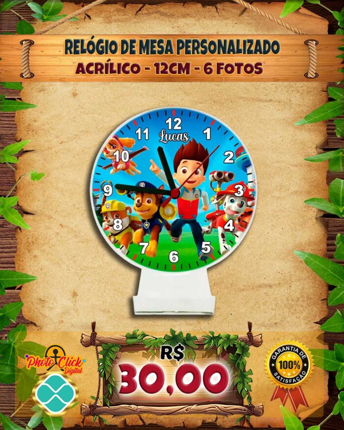 065 RELÓGIO DE MESA PERSONALIZADO