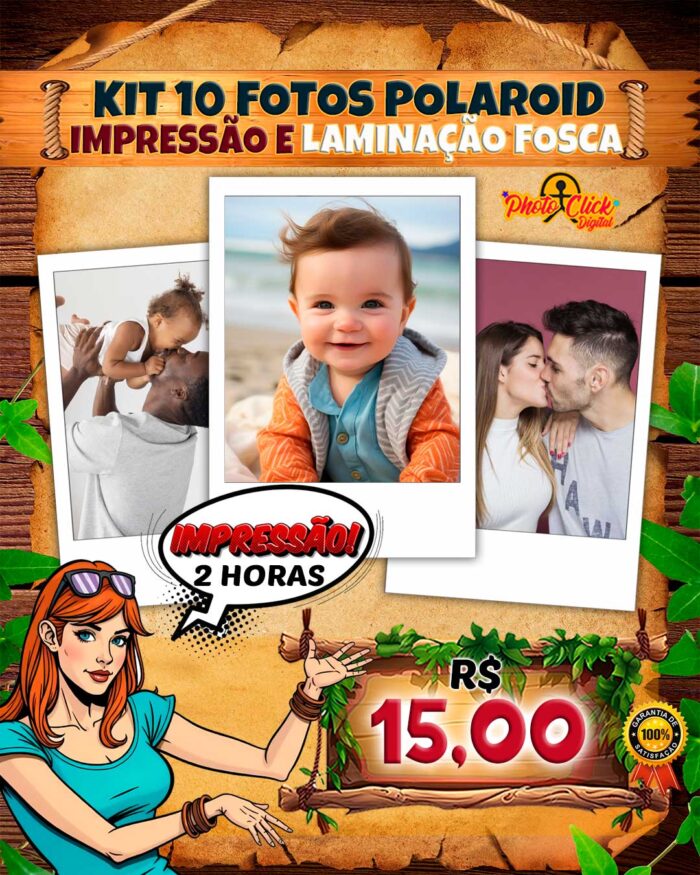 083A POLAROID IMPRESSÃO E LAMINAÇÃO FOSCA