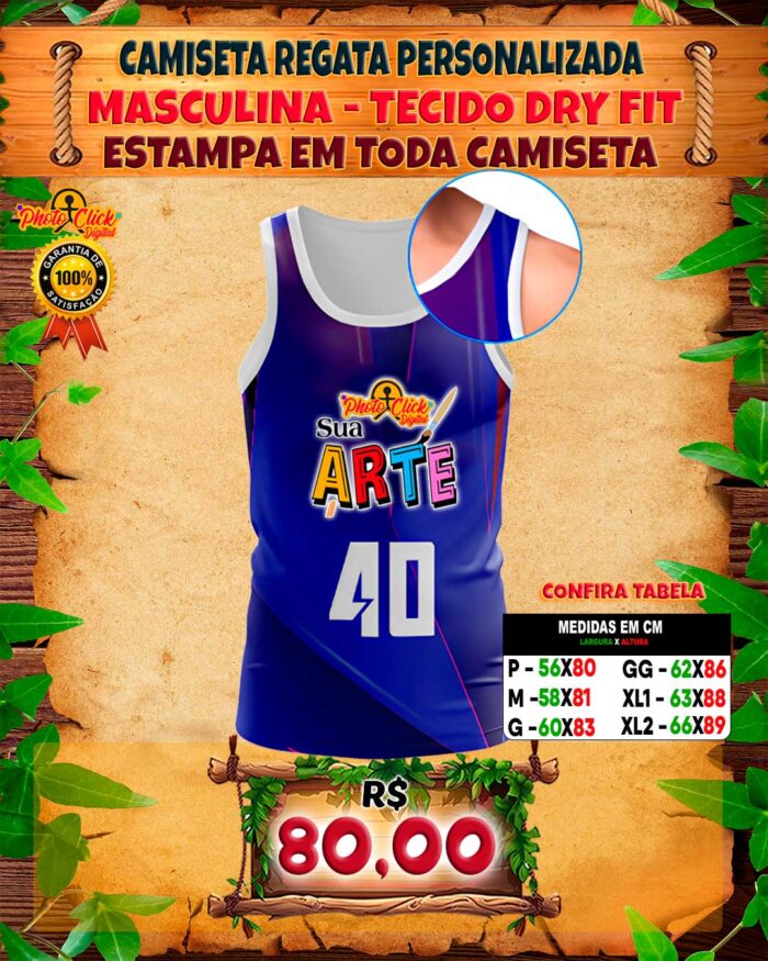 019 CAMISETA REGATA PERSONALIZADA