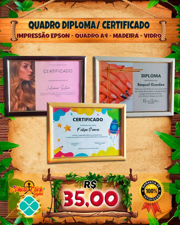 054 QUADRO DIPLOMA-CERTIFICADO