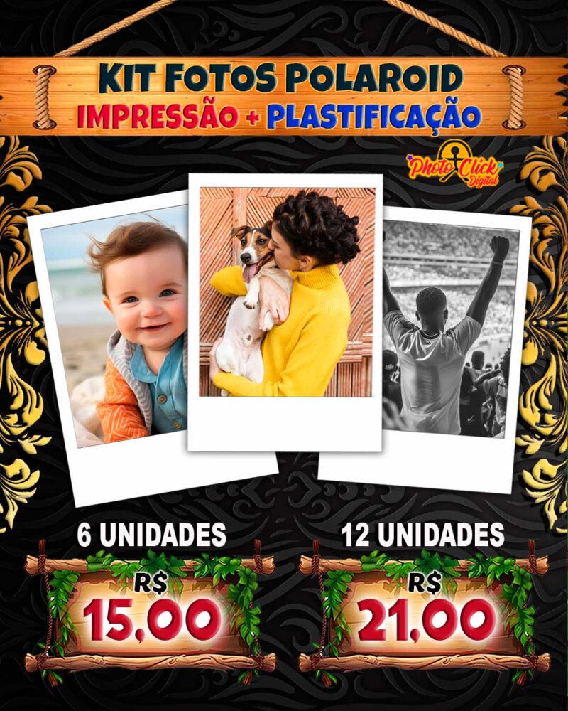 0141 POLAROID  IMPRESSÃO E PLASTIFICAÇÃO