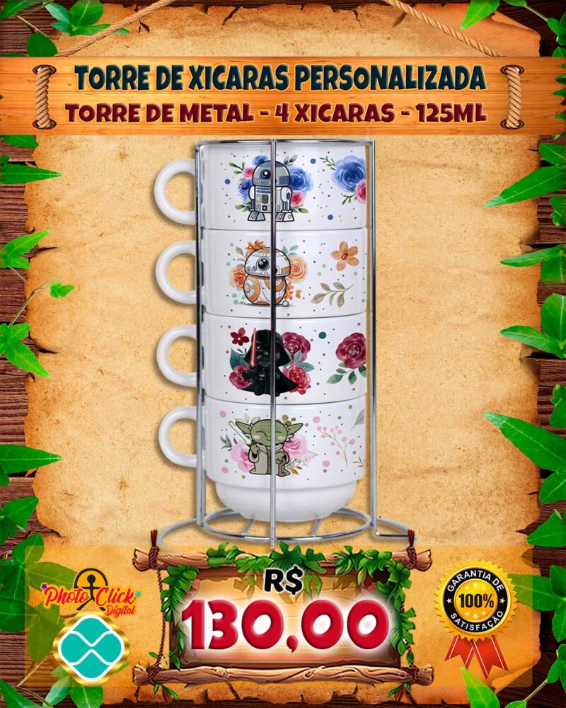 041 TORRE DE XICARAS PERSONALIZADA