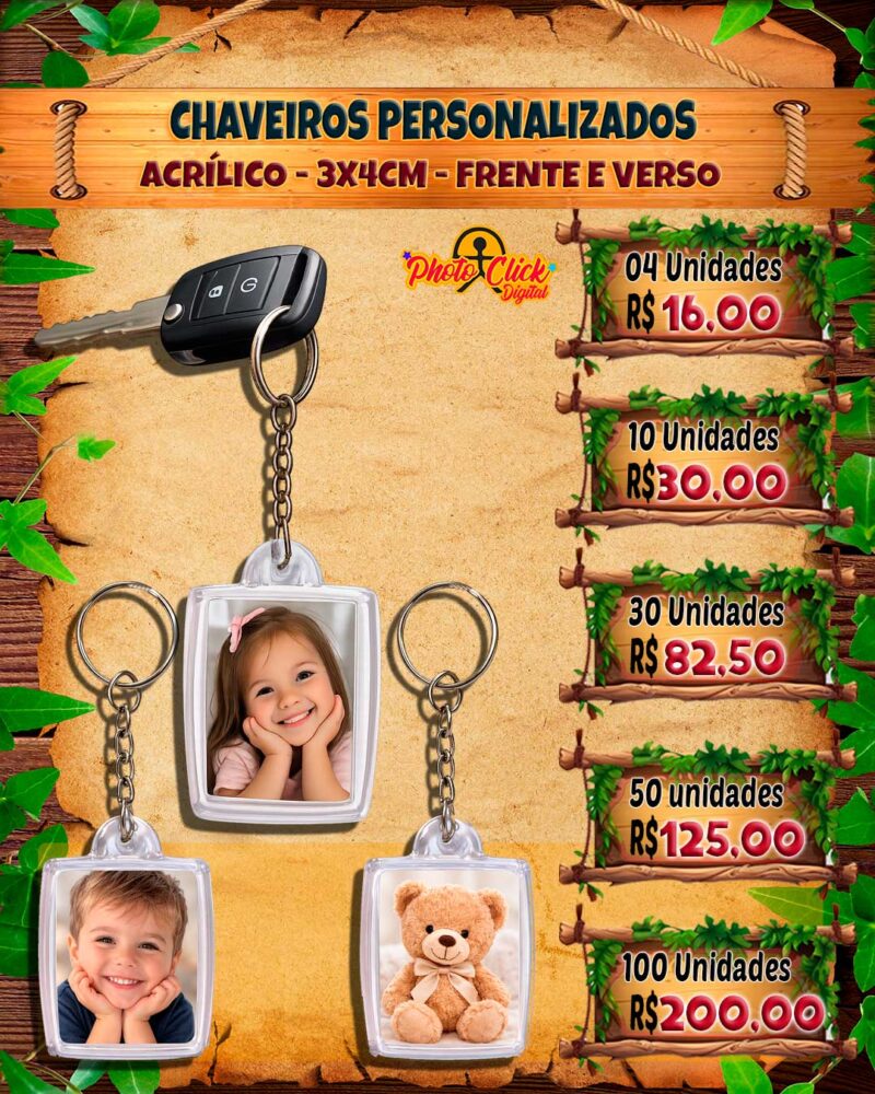 060 CHAVEIROS PERSONALIZADOS