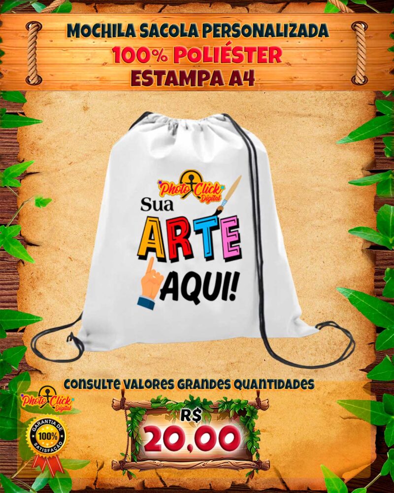 071 MOCHILA SACOLA PERSONALIZADA