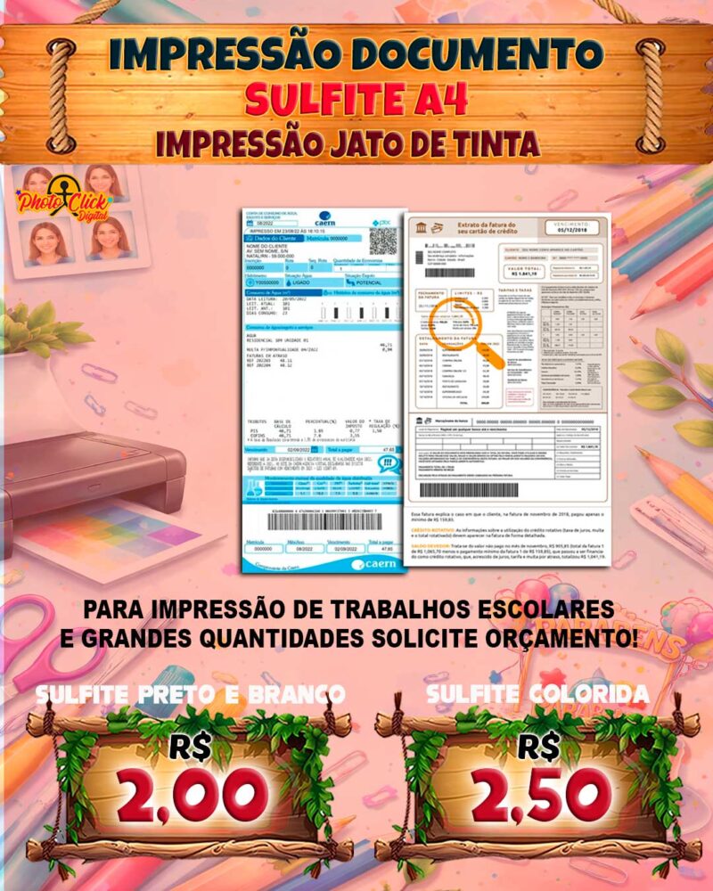 0181 IMPRESSÃO DE DOCUMENTOS
