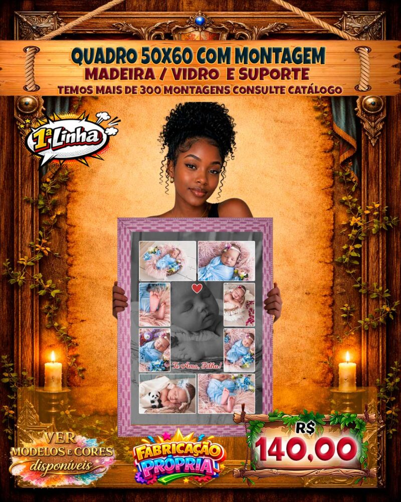 QUADRO 50X60 COM MONTAGEM