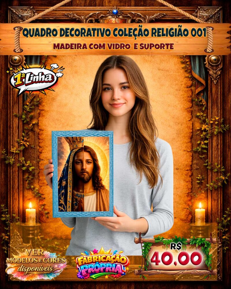 QUADRO DECORATIVO COLEÇÃO RELIGIÃO 001