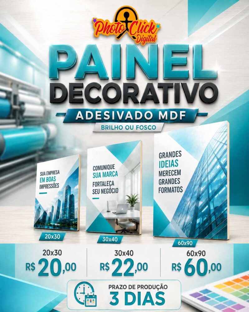 Painel Decorativo Para Empresa Diversos Tamanhos MDF