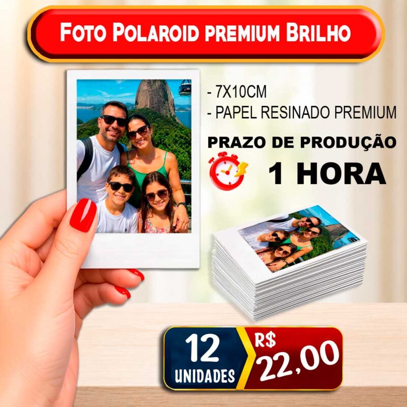 Kit 12 Fotos Polaroid Impressão Premium Brilho