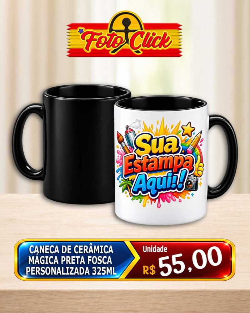 Caneca de Cerâmica Mágica Personalizada