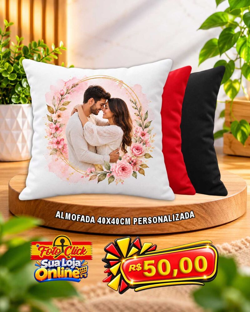 PRO061 Almofada 40x40cm 100% Poliéster Personalizada