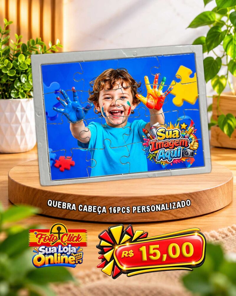 PRO073 Quebra Cabeça 16 Peças Personalizado